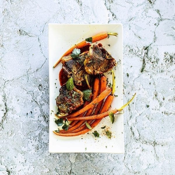 Moroccan Glazed Carrots served with lamb