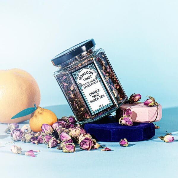 Orange Rose Tea Jar