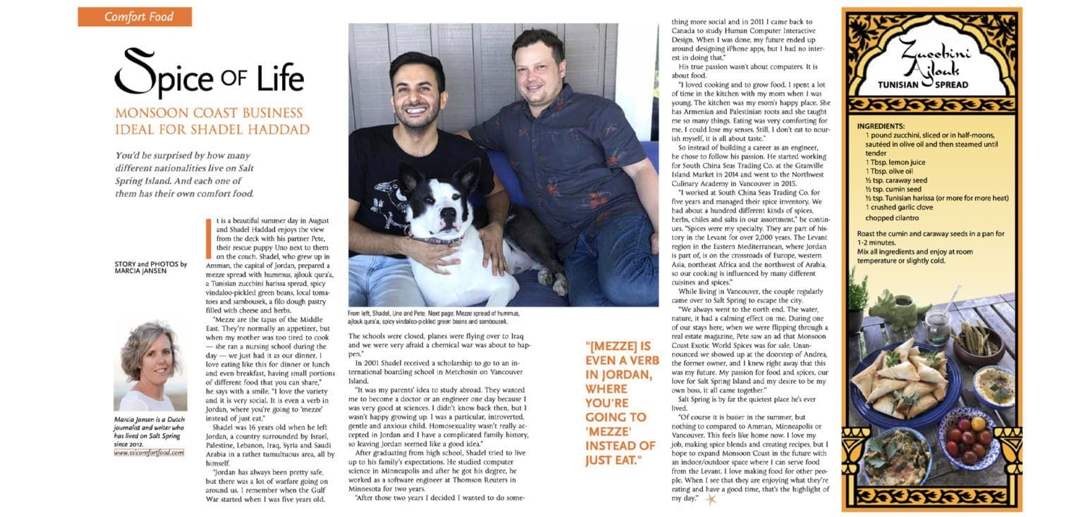 Article Spread spice of life